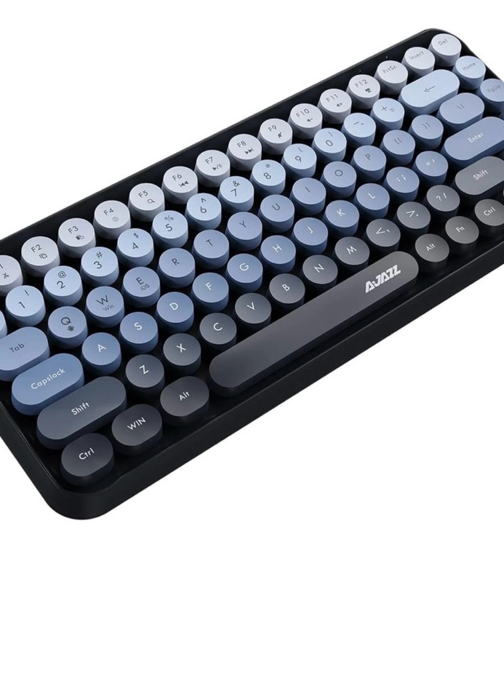 Retro Round-Key Mechanical Keyboard - Blue Gradient
